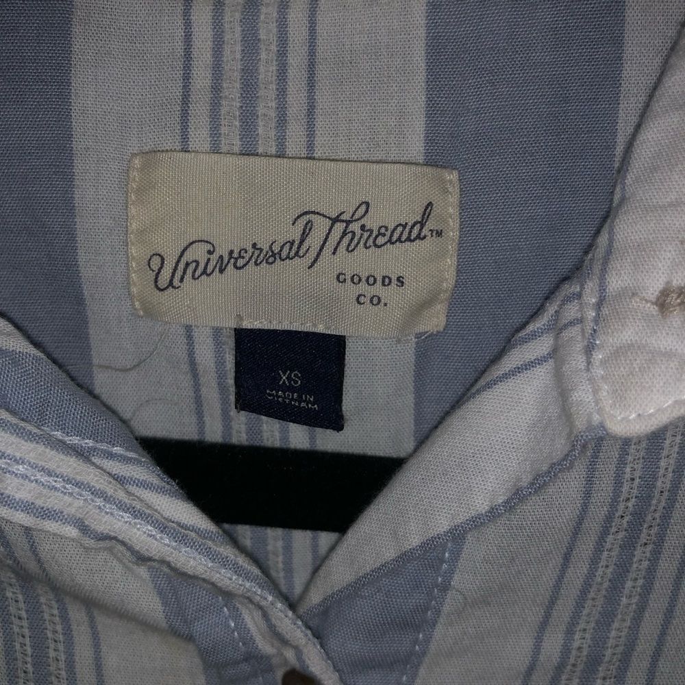 Universal Thread Blue & White Striped Button Down - Picture 6 of 10